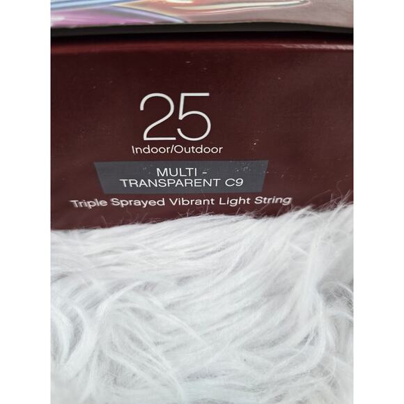 Celebrations Multicolor Transparent Vibrant Color Christmas Light String 24 Feet - Picture 5 of 5